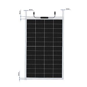 Flexibilní solární panel 200W kóty pro možné otvory