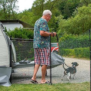 Kempingová sada s mobilní univerzální sítí a brankou, výška 90 cm