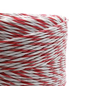 Lanko pro elektrický ohradník, 3 mm, bílo červené - detail