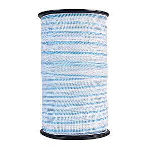 Páska pro elektrický ohradník, šířka 40 mm, bílo-modrá, délka 200 m