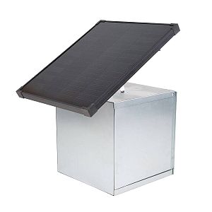 Premium sada solární ohradník - Kompletní přenosná schránka + 3J chytrý zdroj, panel 40 W