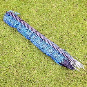 Sada pro elektrický ohradník s modrou sítí 120 cm proti vlkům + DUO zdroj LTE s výkonem 5 J