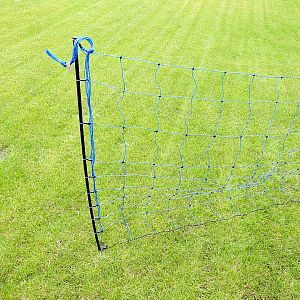 Sada pro elektrický ohradník s modrou sítí 120 cm proti vlkům + DUO zdroj LTE s výkonem 5 J