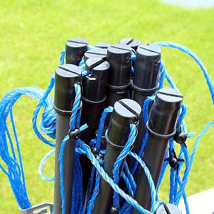 Sada pro elektrický ohradník s modrou sítí 120 cm proti vlkům + DUO zdroj LTE s výkonem 5 J