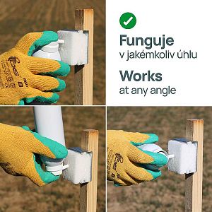 Unikátní technologie výroby umožňuje využití celého objemu lahvičky a aplikaci v jakémkoliv úhlu