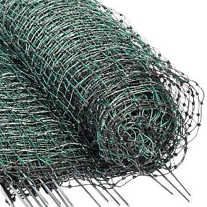 Zelená síť STANDARD pro elektrický ohradník pro psy, králíky, kočky, výška 65 cm, 25 m, 1 hrot