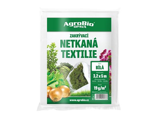 Bílá netkaná textilie 3,2x5 m