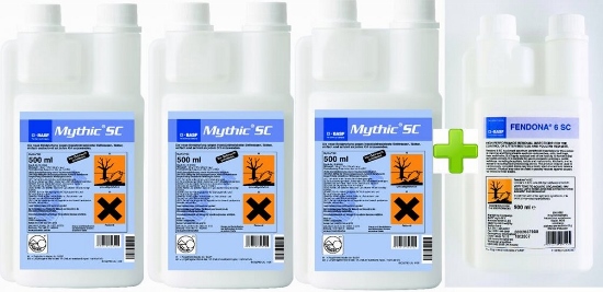 Insekticid Mythic 10 SC + reziduální insekticid Fendona Pack ( 3 × 0,5 l + 1 × 0,5 l)