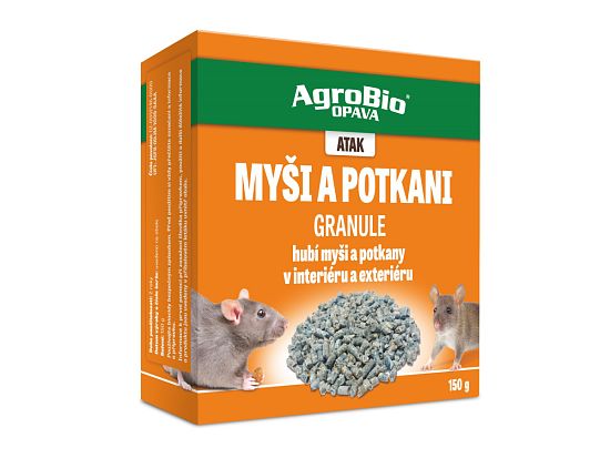 Jed na myši a potkany ATAK Myši a potkani – granule 150 g