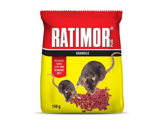 Jed na myši a potkany Ratimor – granule 150 g sáček