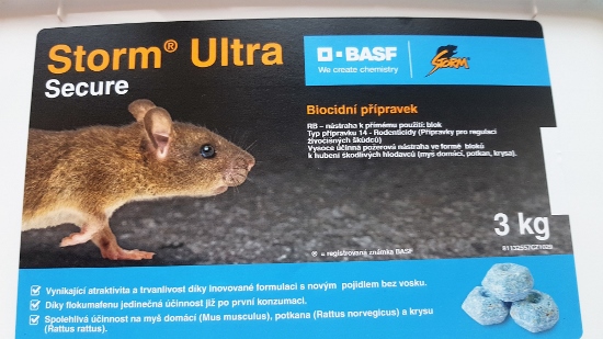 Jed na myši, potkany a krysy STORM ULTRA SECURE – 3kg