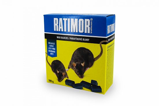 Jed na potkany, myši a krysy Ratimor – parafínové bloky 300 g