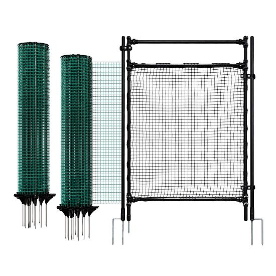 Mobilní oplocení na zahradu pro psy, slepice a drůbež, branka a nevodivé sítě FIX s výškou 80 cm