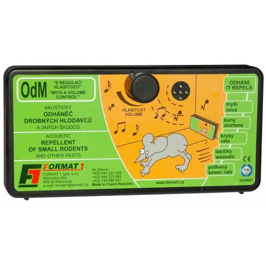 Odpuzovač na myši, kuny a potkany OdM s regulací hlasitosti s adaptérem