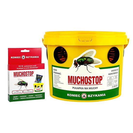 Past na mouchy Muchostop kbelíkový s návnadou
