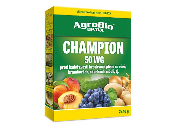 Postřik proti plísním a bakteriím Champion 50 WG 2×10 g