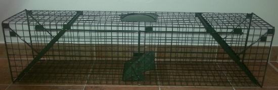 Živolovná past oboustranná na kuny 1020x210x270mm - zelená