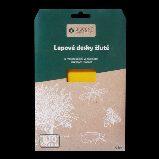 Žluté lepové desky proti mšicím