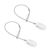 Plastový izolátor "vajíčko" včetně ocelového lanka s okem - 2 ks