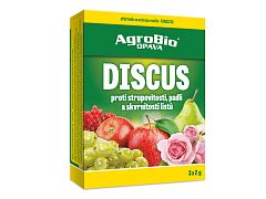 Postřik proti padlí, skvrnitosti a strupovitosti jabloní, hrušní a dalších rostlin Discus 3 × 2 g