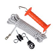 Vchodová brána s gumou pro elektrický ohradník - 10 m