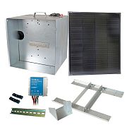 Základní sada na solární ohradník s přenosnou schránkou, regulátor 10 A, panel 40 W, konzole